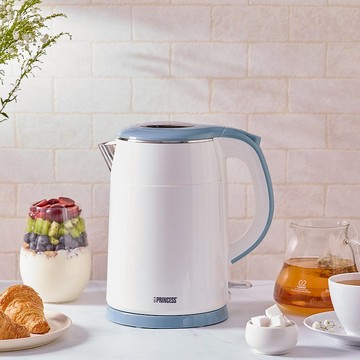 荷蘭PRINCESS 1.5L不鏽鋼防燙快煮壺 (冰藍)