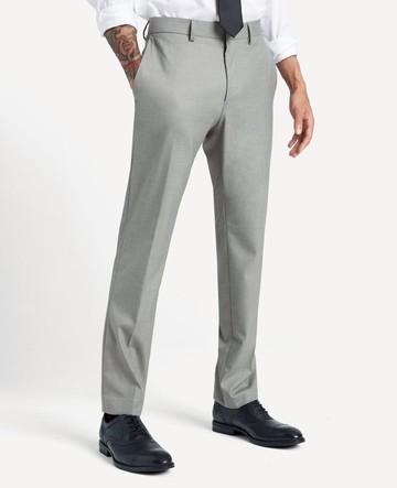 Reaction Kenneth Cole | Premium Stretch Twill Slim-Fit Flex Waistband Dress Pant in Lt. Grey, Size: 36/34 by Kenneth Cole