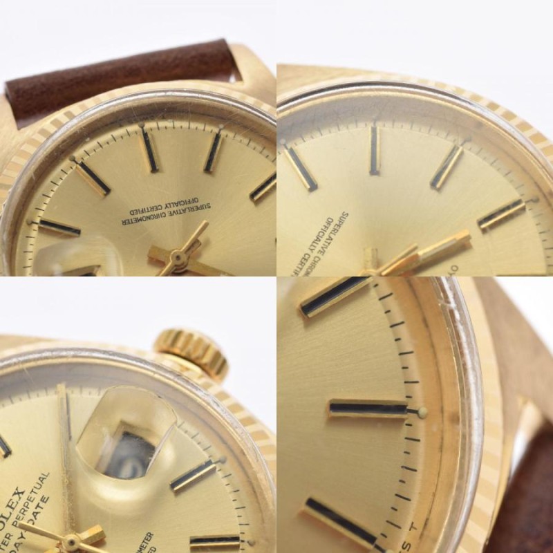 ROLEX ロレックス デイデイト アンティーク 1803 メンズ YG/革 腕時計  
