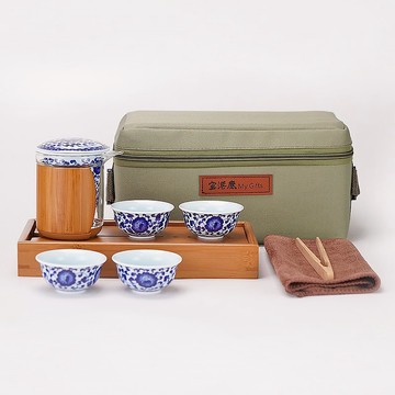 青花旅行泡茶組│沖泡各式茶葉 味道,口感,通通到│畢業禮物