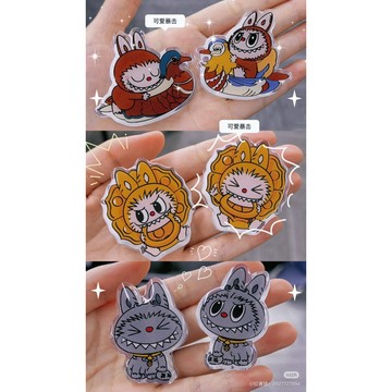 【台灣現貨】官方正品 Popmart 北京限定系列 拉布布LABUBU 壓克力夾子冰箱貼盲盒 中盒