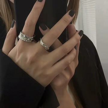 【台灣公司 可打統編】免運 不規則紋理食指戒指韓ins女不規則高級時尚個性小眾輕奢指環配飾 可開發票 全館五折 工廠現貨直銷 新品特價 z9211