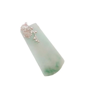 s925花式吊墜扣 翡翠厚牌玉牌對夾扣 水晶蜜蠟扣大掛件琥珀銀扣頭