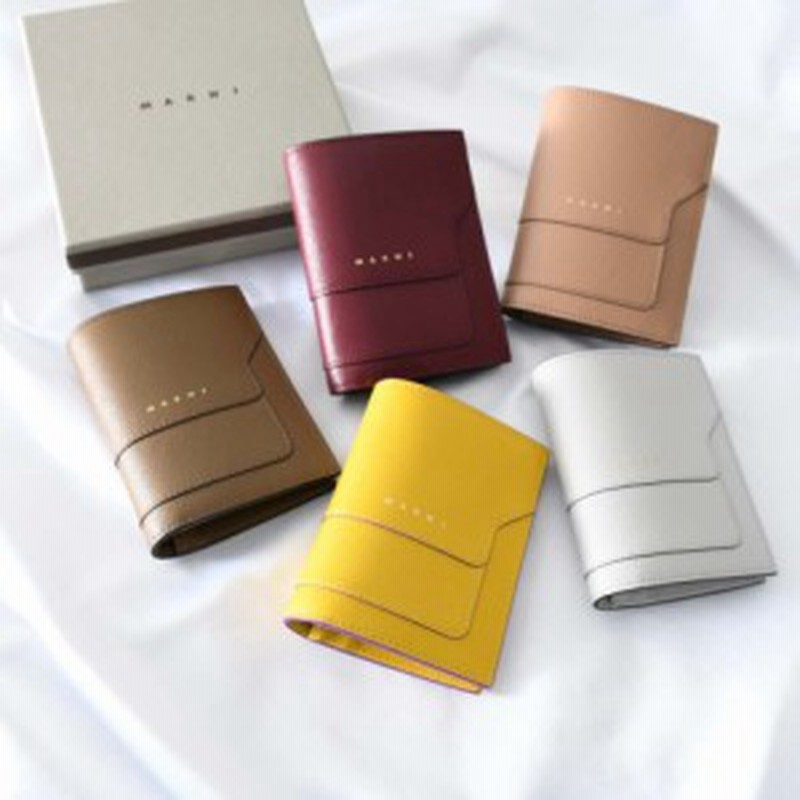 Marni マルニ ミニ財布 コンパクト財布 2つ折り財布 Wallet 折り畳み財布 レディース 財布 コンパクト レザー Pfmoq14u07lv5 通販 Lineポイント最大1 0 Get Lineショッピング