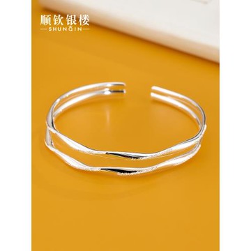 (免運)順欽銀樓女高級感閨蜜款純銀手鐲