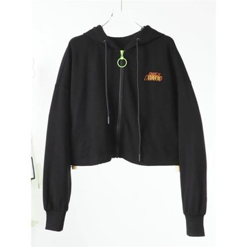 諾諾E站【町】2025春剪標 休閑連帽抽繩百搭短款外套減齡敦煌衛衣