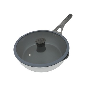 仙德曼銀雪不沾炒鍋-附蓋-30cm-2支