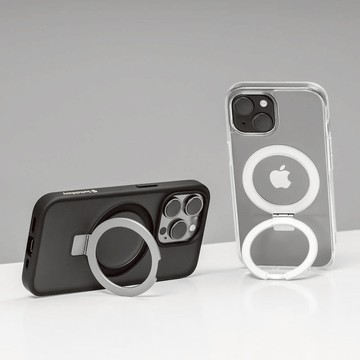 iPhone 15 MagStand M 磁吸立架防摔手機殼(支援 MagSafe) 透明/6.7吋 Pro Max