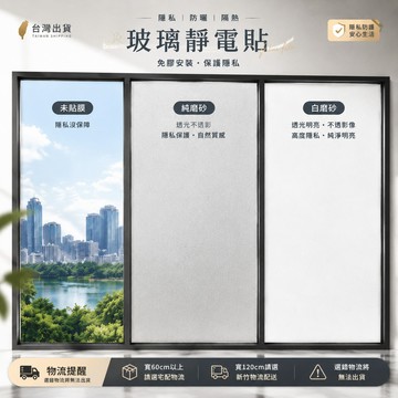 窗戶隔熱貼 無膠靜電玻璃貼 加厚重複貼 玻璃防窺貼 霧面貼 霧面靜電貼 霧面窗貼 磨砂浴室玻璃貼