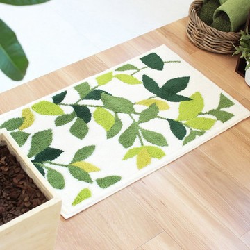 日本OKA 日製抗菌防臭可水洗威爾頓編織玄關地墊-50x80cm