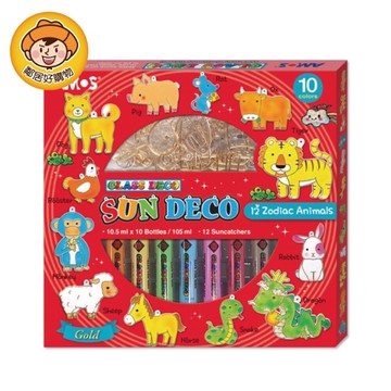 【韓國AMOS】10色十二生肖吊飾DIY玻璃彩繪膠 兒童 創意 親子