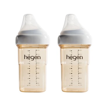 新加坡 hegen 金色奇蹟PPSU多功能方圓型寬口奶瓶 240ml(兩入)
