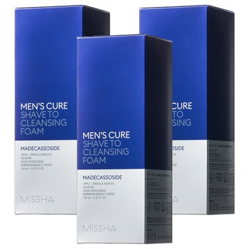 MISSHA 男士修護 刮鬍潔面乳 - 三重積雪草 Selastin Dermatologically Tested  150ml  3條