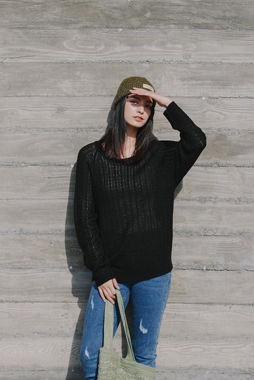 Venus麻花針織衫-台灣製-毛衣-長袖上衣-2色