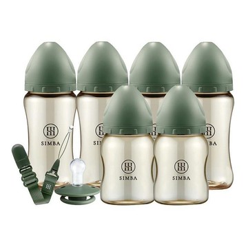 小獅王辛巴 咬咬喝喝進階組！新生起手包(扭扭奶嘴組)(治綠) 2532元