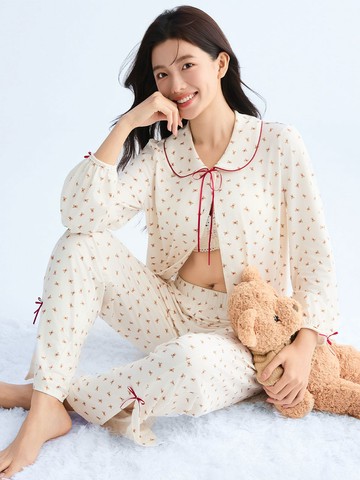 ANN, 牛奶絲睡衣套裝