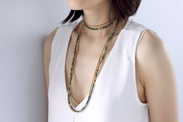 流蘇項鍊串珠編織花式碧玉石手環手鍊