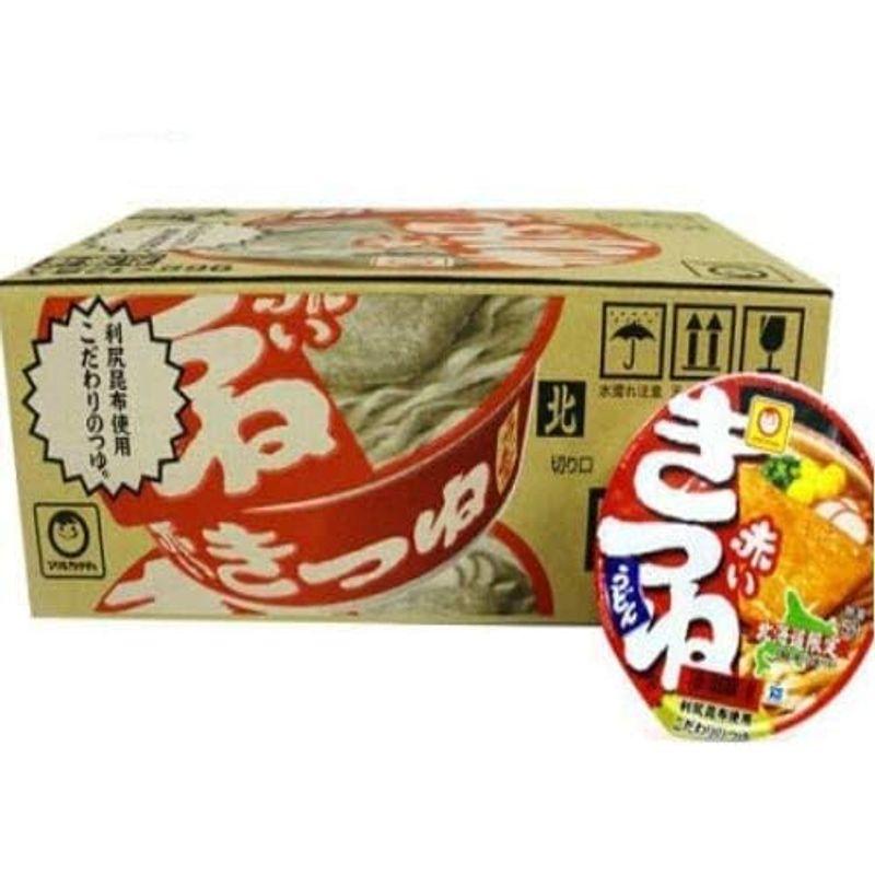 マルちゃん カップ麺 きつね うどん 即席カップめん 東洋水産 赤いきつね 12食入 1ケース(1箱) 北海道限定 カップうどん