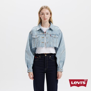 Levi s 女款 牛仔外套 短版外套 草寫LOGO 單寧外套 熱賣單品
