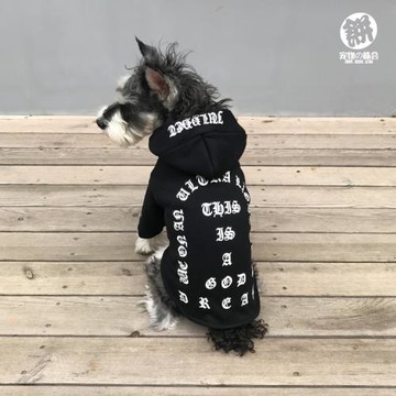 潮牌寵物冬裝貓咪狗狗衣服小狗泰迪比熊雪納瑞小型犬開衫連帽衛衣