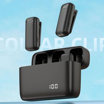 無線麥克風領夾式帶充電倉電量顯示大音量手機直播短視頻降噪專【北歐家居生活】