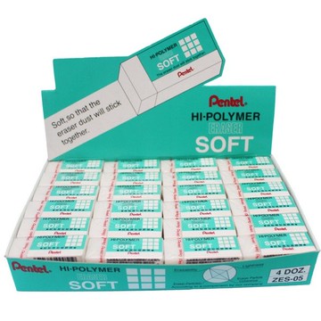Pentel 飛龍牌 ZES-05 超黏屑型橡皮擦/一盒48個入(定12) 超黏屑型塑膠擦 環保塑膠擦 MIT製【APP滿額下單4%點數(單一帳號最高1500點)】5/31止