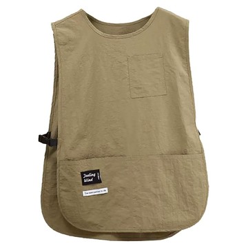 DAPER NAM 防水口袋半身背心圍裙  淺褐色  1個