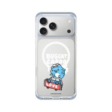 iPhone 17 Pro Max ClearX (MagSafe 兼容) 冰透藍 - 貓貓蟲咖波 Bugcat Capoo - 10th 滑板咖波