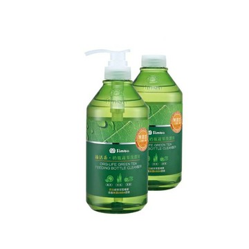 【怡家藥局】小獅王辛巴Simba 綠活系奶瓶蔬果洗潔液組合包(一組2入)
