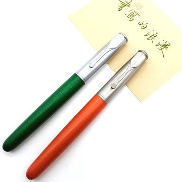 實木 木筆 鋼珠筆 銀盾筆夾 附筆盒 Schmidt 888F筆芯 虎之鶴