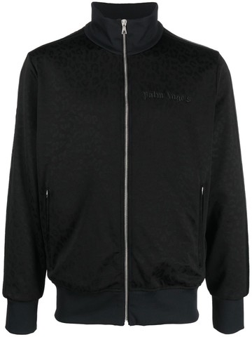 Palm Angels - logo-print track jacket - men - Viscose/Polyamide/Spandex/Elastane/Polyester/Polyester - XL - Black