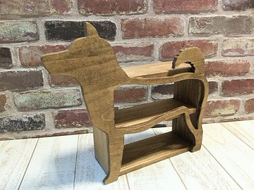 木製柴犬造型展示架