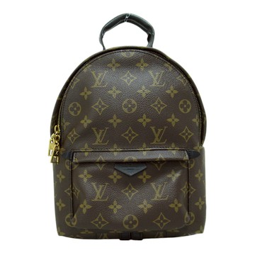 【二手名牌BRAND OFF】LOUIS VUITTON LV 路易威登 棕色 黑色 原花 帆布 Palm Springs PM 後背包 M44871