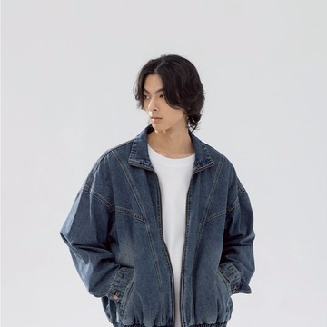 QUEENSHOP_F 男裝 復古洗水造型牛仔外套 M/L 現+預 【02050346】