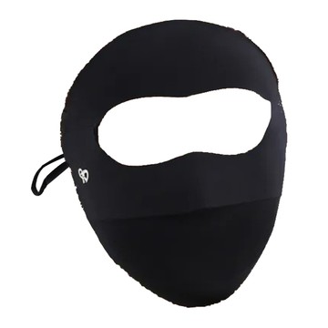 Mass 生活好物 冰絲修容防曬半面罩 黑色 輕薄透氣 戶外騎行  A黑色  1個