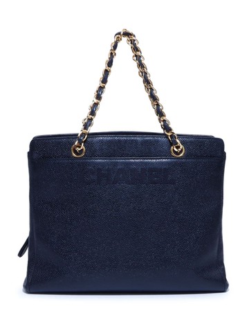 CHANEL Pre-Owned - 1997-1999 caviar-leather tote bag - women - Caviar Leather - One Size - Black
