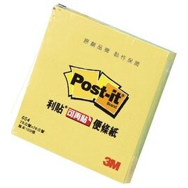 3M 654 可再貼便條紙(黃)