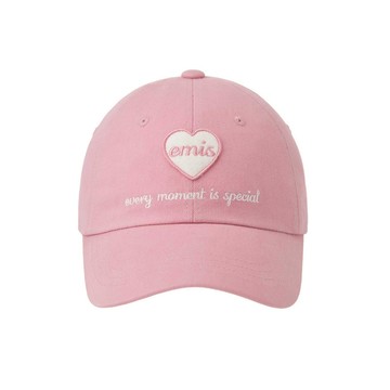 🆕新品上架【梨花娘】韓國🔥EMIS英字軟糯心型美式休閒棒球帽(8色) 生日禮物 閨蜜禮物 情人禮物