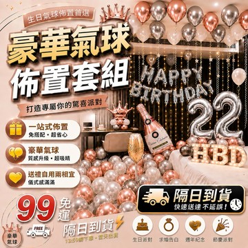 【送40吋數字氣球】生日氣球 生日佈置 生日派對套組 房間佈置 慶生裝飾 派對佈置 拍照背景 台灣現貨 隔日到貨