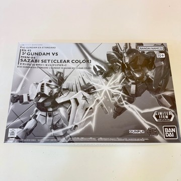 日本帶回 現貨 鋼彈基地限定 SD鋼彈 EX ν鋼彈 vs 沙薩比 組合 透明配色 彩透版本 Nu鋼彈