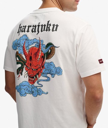 Superdry Men's Tattoo Loose T-shirt White Size: Xxl