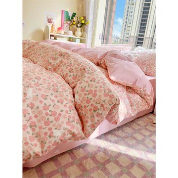 ins風純棉100全棉床上四件套床笠兒童床品被套罩宿舍床單人三件套