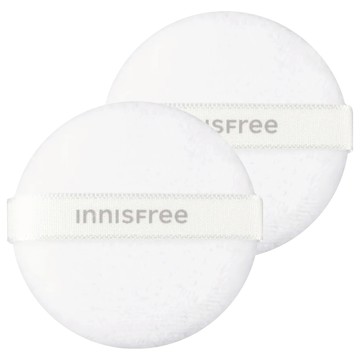 INNISFREE 妝自然美妝工具 蜜粉粉撲  2個  白色 無味