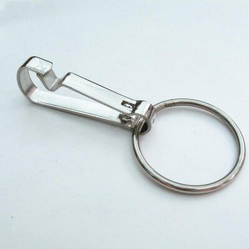 精拋光 創意手工快捷不銹鋼鑰匙扣男士腰掛扣帶圈EDC汽車用鑰匙環