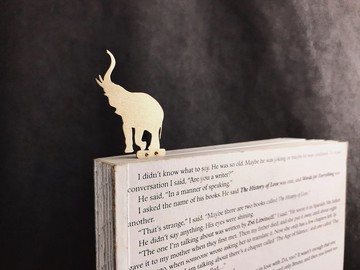 【臍加厝】文具系列│手工黃銅動物書籤尺│象