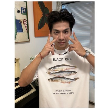 竹北 Goofing-off |夏日 三條鹹魚 趣味 惡搞 印花 男女 情侶 重磅 純棉短袖T