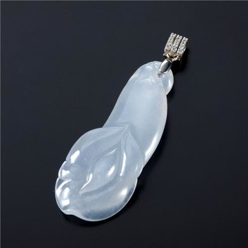 【森茂珠寶】緬甸天然翡翠A貨 花開富貴墜子 F1984