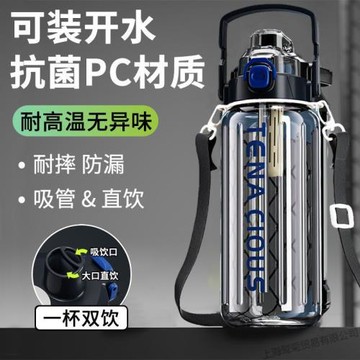 大容量水杯耐高溫男2025新款水壺戶外便攜茶水分離杯健身水壺月