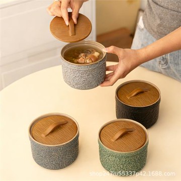 陶瓷瓦罐隔水燉盅新款家用高檔蒸蛋燉罐帶蓋沙縣小吃一人煨湯湯盅