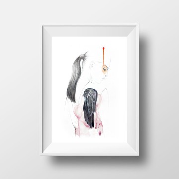 北歐風手繪水彩掛畫NO.19壁畫/居家擺設/室內設計